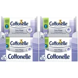 Cottonelle Feuchtes Toilettenpapier Pure Pflege, ultra-sensitive, 99% Wasser, 12 x 42 Tücher, parfümfrei & hypoallergen (Packung mit 2)