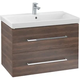 Villeroy & Boch Waschtischunterschrank 2 Auszüge 78 x 51,4 x 45,2 cm Braun