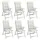 vidaXL Hochlehner Auflage 120 x 50 x 4 cm melange creme 6 St.