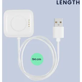 kwmobile Smartwatch Ladekabel für Oppo Watch 1 (46mm) USB Ladekabel für Smartwatch - Smart Watch Aufladekabel - Fitnesstracker Ersatzkabel - Weiß