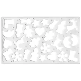 Städter Keksausstecherbrett 37 x 22 cm Weiß mit 9 Motiven