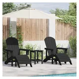 vidaXL Gartenstuhl 83 x 74 x 92 cm schwarz 2 St.