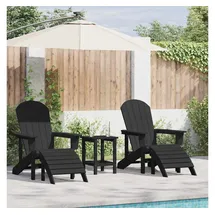 vidaXL Gartenstuhl 83 x 74 x 92 cm schwarz 2 St.