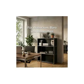 Floordirekt Metallregal 75 x 40 x 120 cm Schwarz