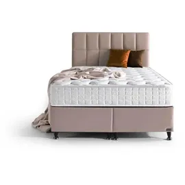 Bambi Boxbett, Beige, Holz, Metall, 160x200 cm, Schlafzimmer, Betten, Boxspringbetten