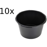 BURI Mörtelkübel 10x Mörtelkübel 65 L rund Baukübel Zementkübel Mörtelwanne Mörtelkaste, (10-tlg)