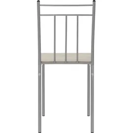 ML-Design Esstisch mit 4 Stühlen, Eiche hell, Holz, Esszimmerstühle mit Metallbeinen, & Beige