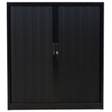 PROREGAL® Rollladenschrank Rollladenschrank Weasel, 3 Ordernhöhen, HxBxT 135x120x46cm, Schwarz schwarz