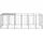 vidaXL Hundezwinger Silbern 330x110x110 cm Stahl