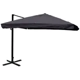Mendler Gastronomie-Luxus-Ampelschirm 350 x 350 cm Grau
