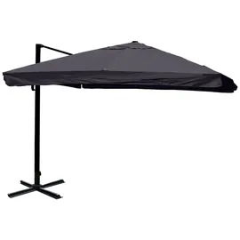 Mendler Gastronomie-Luxus-Ampelschirm 350 x 350 cm Grau
