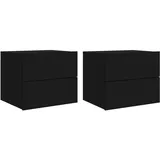 vidaXL Nachtschrank 50 x 39 x 2230 cm Schwarz