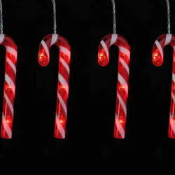 FHS LED-Zuckerstangen 10er rot/weiß 35397
