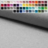 Premium Jersey Uni Stoff mit 150 cm Breite, Hochwertiger Baumwolljersey in Oeko-Tex 100, Meterware ab 25 cm Zuschnitt - ca. 60 Farben immer vorrätig (27. Hellgrau Meliert Natur)