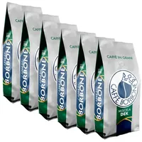 Caffè Borbone Kaffee Caffè Borbone Miscela DEK 6x1kg, 6 x 1000 g, (6x 1000g Beutel SET Großpackung, Entkoffeinierte Kaffeebohnen, Italienischer Espresso koffeinfrei)