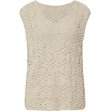 s.Oliver Tanktop Semitransparent Häkelspitze Beige S