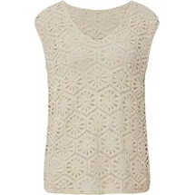 s.Oliver Tanktop Semitransparent Häkelspitze Beige S