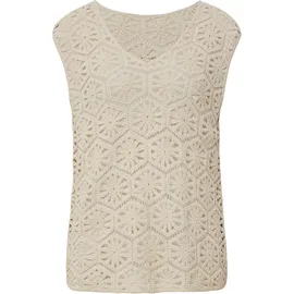 s.Oliver Tanktop Semitransparent Häkelspitze Beige S