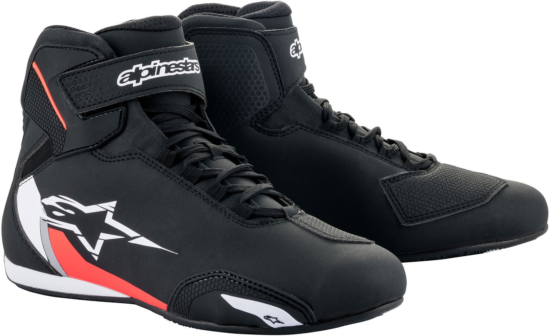 Alpinestars Sektor Motorschoenen, zwart-wit-rood, 43 Voorman