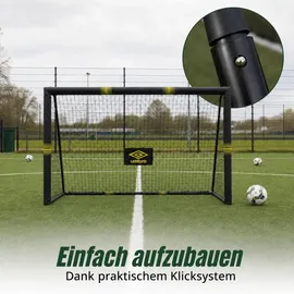 Umbro Fußballtor Schwarz/Gelb 240 x 160 x 8 cm