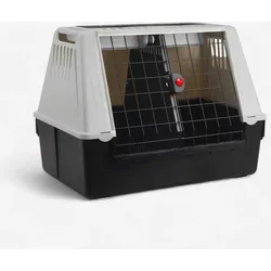 Hundetransportbox zwei Hunde Größe L 82 × 51 × 61 cm mondgrau|SCHWARZ NO SIZE