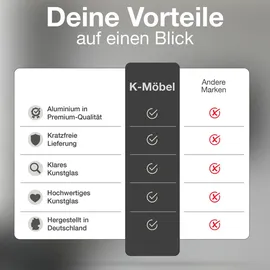 K-Möbel Bilderrahmen Aluminium Schwarz 29,7x42 cm 1 St.
