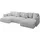 altdecor Wohnlandschaft, mit Schlaffunktion und Bettkasten ONESK-U 317x177x72 Hellgrau Bouclé