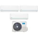 Midea - test-split-inverter-klimageräte serie evolution 9+9+9 mit m3of-27hfn8-q r-32 wi-fi optional 9000+9000