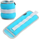 1 Paar Gewichtsmanschetten für Handgelenke Knöchel,0,25/0,5/0,75kg Gewichtsmanschetten Hand Fuß,Fußgelenkgewichte Set,Armgewichte Knöchelgewicht für Tanzen Fitness Gymnastik Yoga (Blau,2x0,5kg)