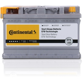 Continental Autobatterie 65Ah 12 V Starterbatterie 650 A Bleisäure Batterie Auto