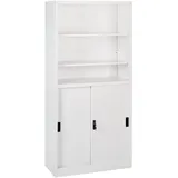 Beliani Muscovite Aktenschrank 80 x 40 x 180 weiß