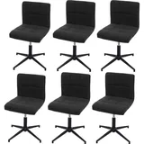 MCW MCW, Stühle, Cadiz II, Küchenstuhl, höhenverstellbar Drehmechanismus ~ Stoff/Textil dunkelgrau, Fuß schwarz