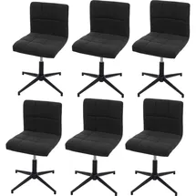 MCW MCW, Stühle, Cadiz II, Küchenstuhl, höhenverstellbar Drehmechanismus ~ Stoff/Textil dunkelgrau, Fuß schwarz