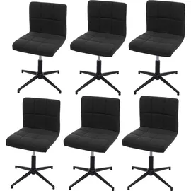 MCW MCW, Stühle, Cadiz II, Küchenstuhl, höhenverstellbar Drehmechanismus ~ Stoff/Textil dunkelgrau, Fuß schwarz