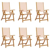 vidaXL Gartenstuhl 53,1 x 76,4 x 21,8 cm braun 6 St.