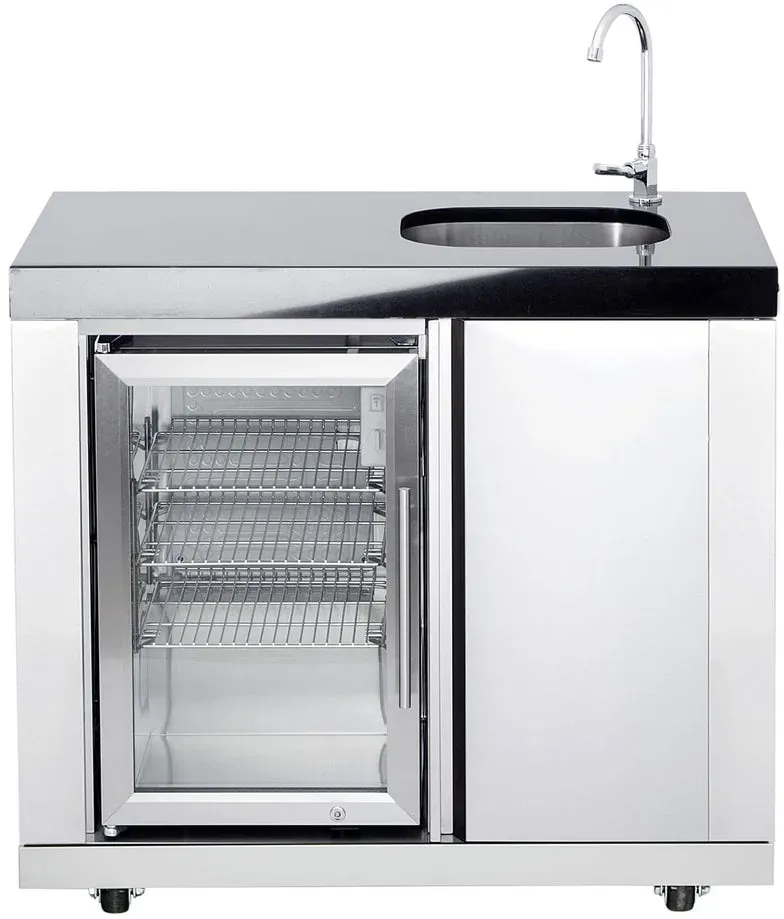 All'Grill Modul 11, Waschbecken-/Kühlschrankkombi (Becken rechts)