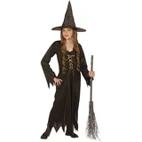 W WIDMANN MILANO Party Fashion - Kinderkostüm Hexe, Kleid, Hexenhut, Magierin, Zauberer, Faschingskostüme, Halloween