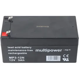 Multipower MP3-12N 12V 3Ah AGM Versorgungsbatterie