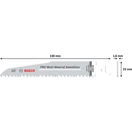 Bosch Säbelsägeblatt S 610 VF, Heavy for Wood and Metal, 5er-Pack