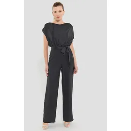 Swing Jumpsuit mit Rundhalsausschnitt, Black, 36