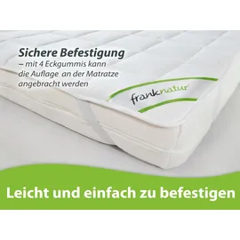 franknatur Topper Unterbett Baumwolle 90 x 200 cm weiß