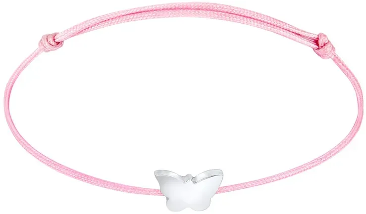 Elli Kinder Schmetterling Nylon Bändchen 925 Silber Armbänder & Armreife Damen