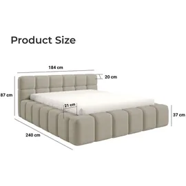 dekori.interiors NUBO Premium 140 x 200 cm Silber