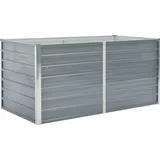 vidaXL Garten-Hochbeet verzinkter Stahl 160 x 80 x 77 cm Grau