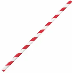 NATURESTAR Strohhalm aus Papier CLASSIC, rot-weiß, Trinkhalm für Cocktails, Drinks, Limonaden und Erfrischungsgetränke, 1 Packung = 100 Stück, rot-weiß