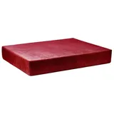 TexDeko Palettenkissen Palettenkissen BeSmart mit Abperleffekt Velour-Stoff Bezug, (Palettenkissen 120x80x12cm / halbes Palettenkissen 60x80x12cm) rot 60 cm x 80 cm x 12 cm