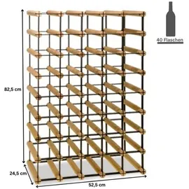 Proregal Weinregal 82,5 x 52,5 x 24,5 cm Natur