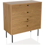 hjh living Linno K 80 x 85 x 40 cm Eiche / Braun