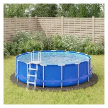 vidaXL Pool-Bodentuch Hellgrau Ø396 cm