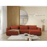 Fun Möbel Wohnlandschaft Sofa mit Schlaffunktion CHAIRA Stoff Curio Ziegelrot - Rot
